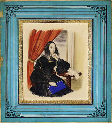 Неизвестный художник (русская школа живописи). Портрет девушки с книгой